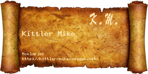 Kittler Mike névjegykártya